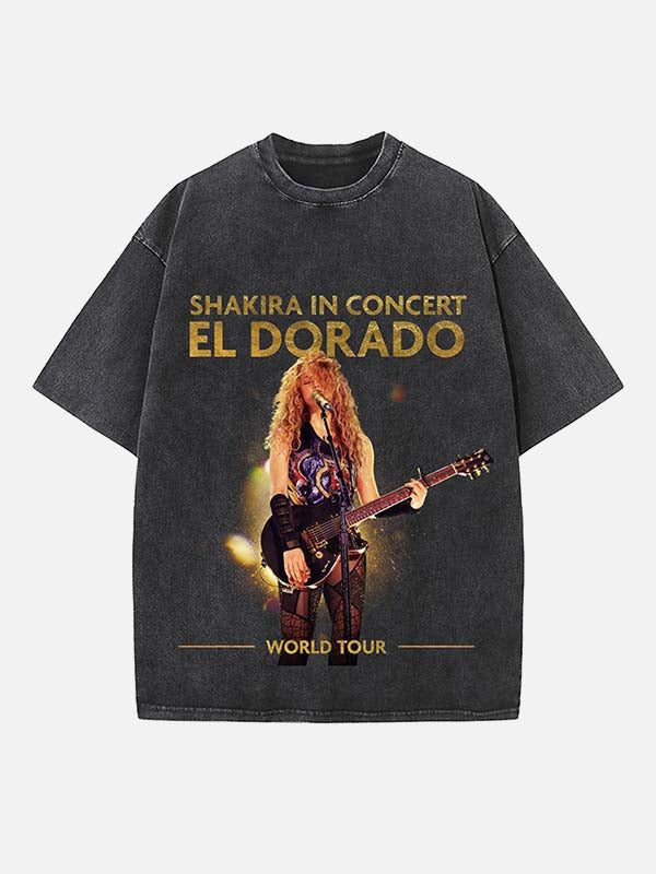 Shakira Print Round Neck T-shirt