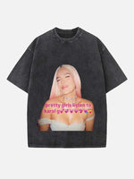 Karol G Print Round Neck T-shirt