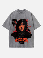 Lady Gaga Print Round Neck T-shirt