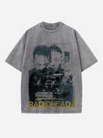 Radiohead Print Round Neck T-shirt