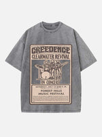Creedence Clearwater Revival Print Round Neck T-shirt
