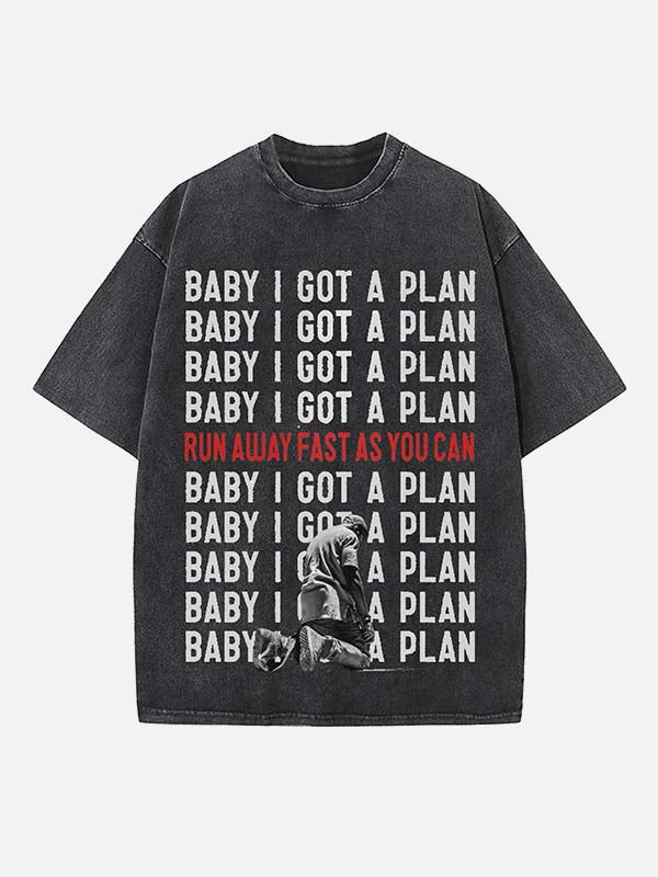 Kanye West Print Round Neck T-shirt