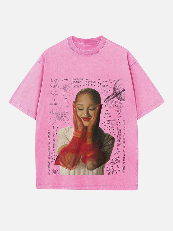 Ariana Grande Print Round Neck T-shirt