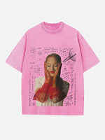 Ariana Grande Print Round Neck T-shirt