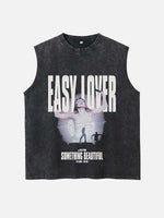 Miley Cyrus Print Round Neck Tank