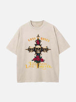 GUNS N' ROSES Print Round Neck T-shirt