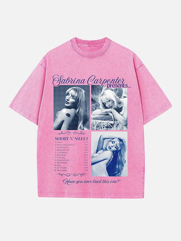 Sabrina Carpenter Print Round Neck T-shirt