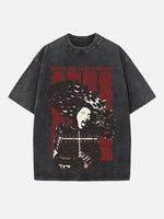 Lady Gaga Print Round Neck T-shirt