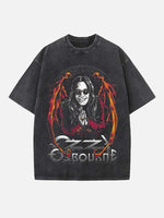 Black Sabbath Print Round Neck T-shirt