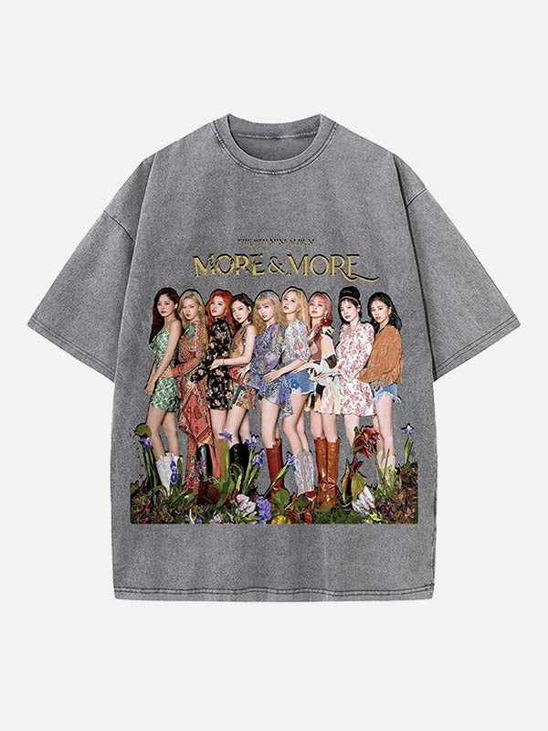 TWICE Print Round Neck T-shirt