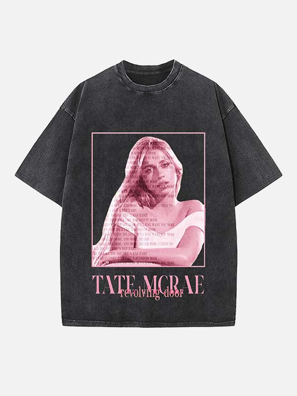 Tate McRae Print Round Neck T-shirt