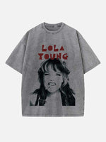 Lola Young Print Round Neck T-shirt