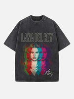 Lana Del Rey Print Round Neck T-shirt