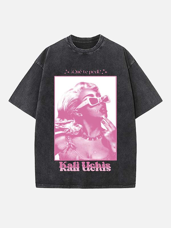 Kali Uchis Print Round Neck T-shirt