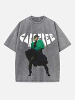 Rihanna Print Round Neck T-shirt