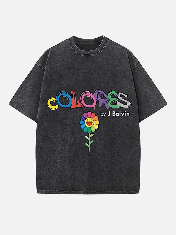 J Balvin Print Round Neck T-shirt