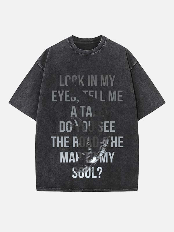 Travis Scott Print Round Neck T-shirt