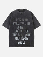 Travis Scott Print Round Neck T-shirt