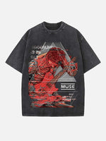 Muse Print Round Neck T-shirt