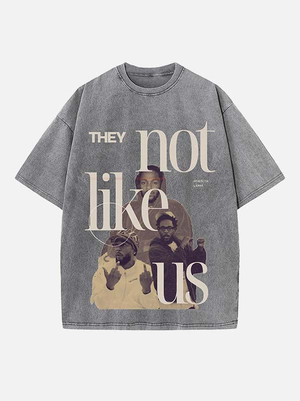 Kendrick Lamar Print Round Neck T-shirt