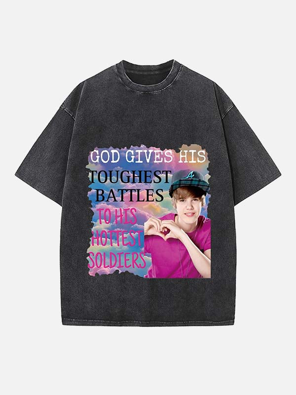 Justin Bieber Print Round Neck T-shirt