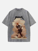 Kanye West Print Round Neck T-shirt