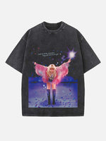 Taylor Swift Print Round Neck T-shirt
