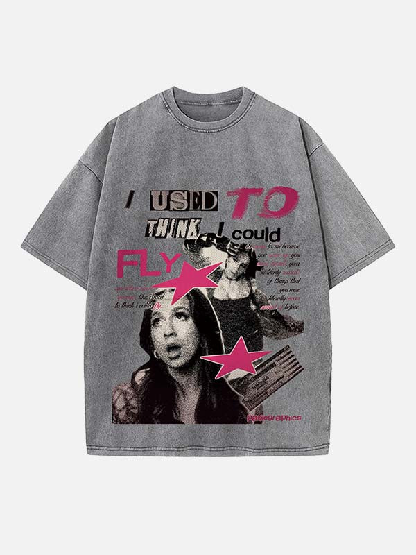 Tate McRae Print Round Neck T-shirt