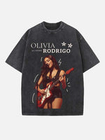 Olivia Rodrigo Print Round Neck T-shirt