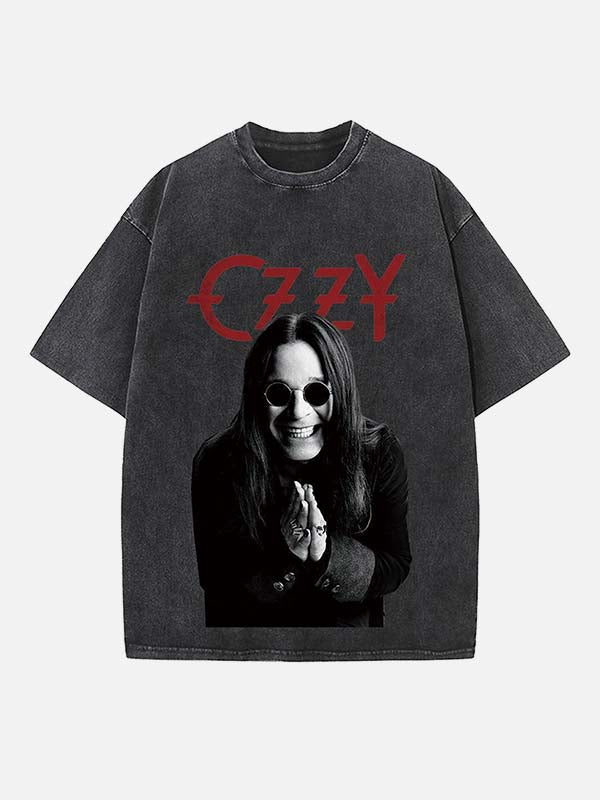 Black Sabbath Print Round Neck T-shirt