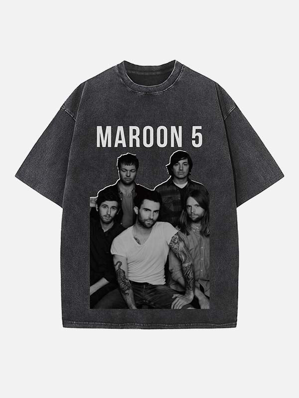 Maroon 5 Print Round Neck T-shirt