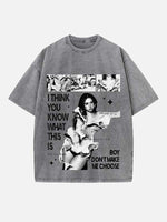 Tate McRae Print Round Neck T-shirt