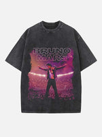 Bruno Mars Print Round Neck T-shirt