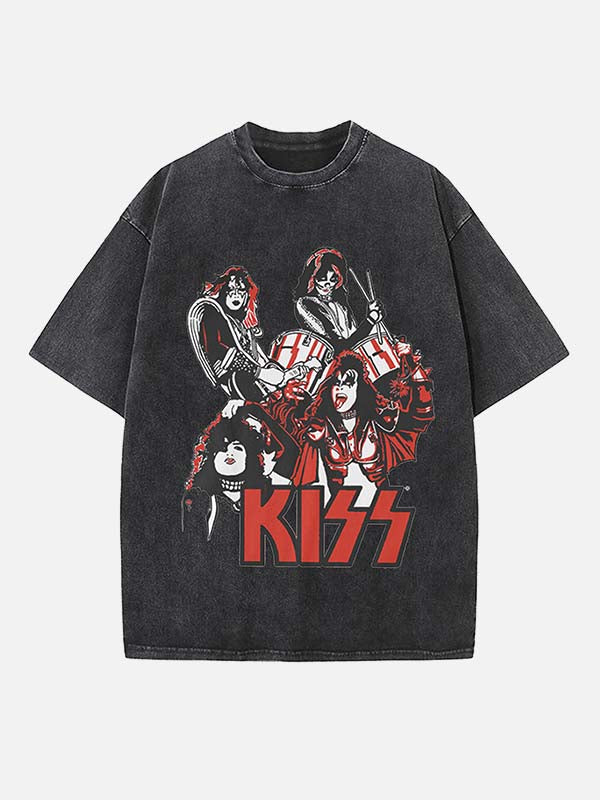 KISS Print Round Neck T-shirt