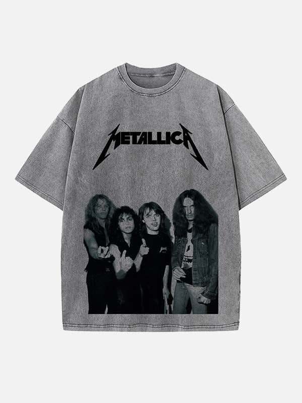 Metallica Print Round Neck T-shirt