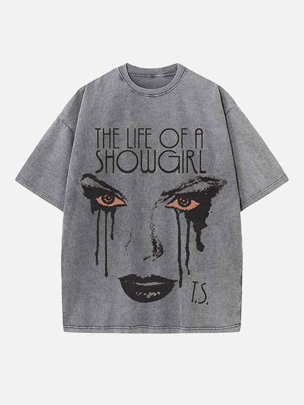 Taylor Swift Print Round Neck T-shirt