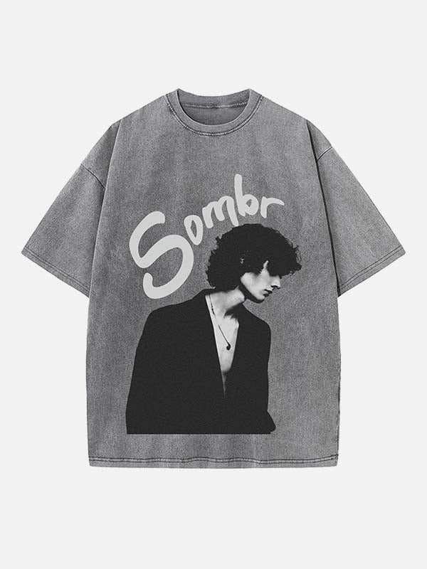 Sombr Print Round Neck T-shirt
