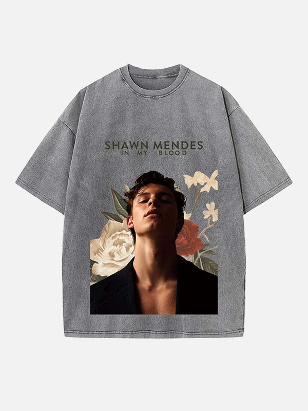 Shawn Mendes Print Round Neck T-shirt