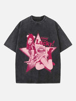 Halsey Print Round Neck T-shirt
