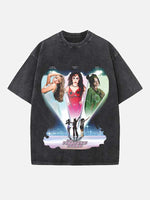 Sabrina Carpenter & Billie Eilish & Chappell Roan Print Round Neck T-shirt