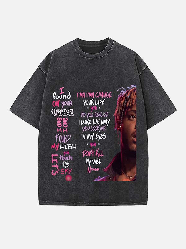 Juice WRLD Print Round Neck T-shirt