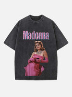 Madonna Print Round Neck T-shirt