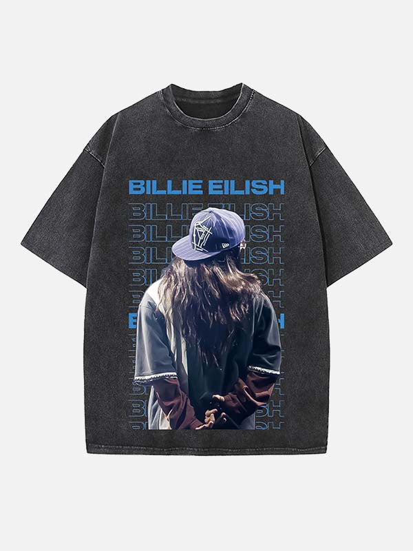 Billie Eilish Print Round Neck T-shirt