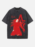 Rosalía Print Round Neck T-shirt