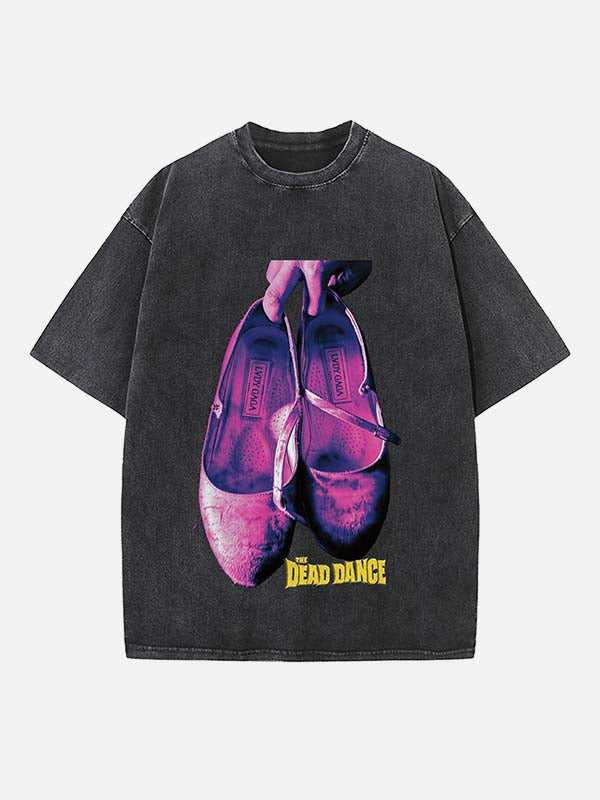 Lady Gaga Print Round Neck T-shirt