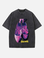 Lady Gaga Print Round Neck T-shirt