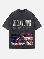 Kendrick Lamar Print Round Neck T-shirt