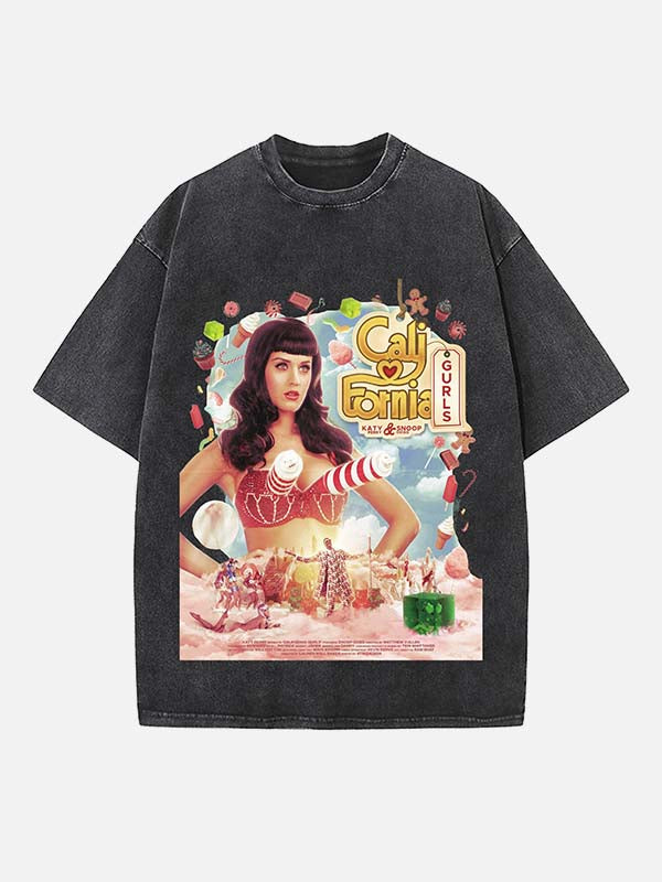 Katy Perry Print Round Neck T-shirt
