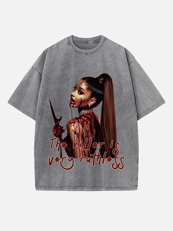 Ariana Grande Print Round Neck T-shirt