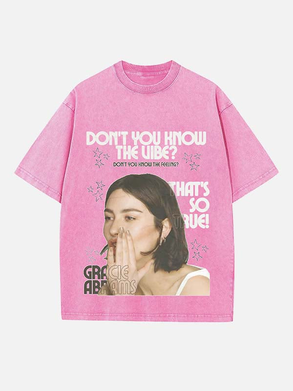 Gracie Abrams Print Round Neck T-shirt